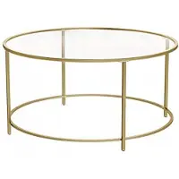 Leobert Table D'appoint - - Doré/Transparent - 84 X 45,5 Cm