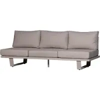 Woood Canapé 3 places Bear - Aluminium - Sable - 80x210x87