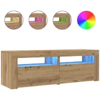 vidaXL Armoire TV avec LED Chêne Artisan 120x35x40 cm Bois composite