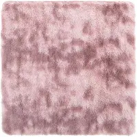 vidaXL Tapis Shaggy à poils longs NAVARRA rose poudré 240x240 cm