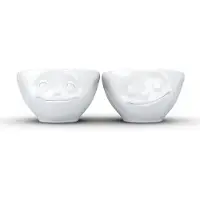 Tassen Set De 2 Mini Bols Rêveur Et Heureux En Porcelaine