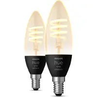Philips Hue Ampoule à Filament White Ambiance Ampoule Bougie E14 Lot de 2