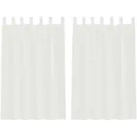 vidaXL Voile Rideaux avec passants 2 pcs. Blanc 140x175 cm