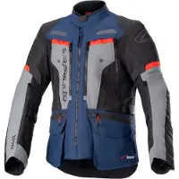 Alpinestars Bogotá Pro, veste textile Drystar ,Bleu Foncé/Noir/Gris/Rouge Clair ,4XL