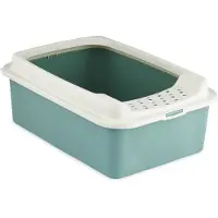 Rotho Bac à litière avec rebords - MYPET - BONNIE - 57,2 x 39,3 x 20,9 cm - Vert