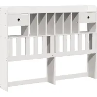 vidaXL Tête de lit avec espace de rangement Blanc 150 cm Pin massif