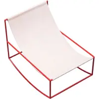 Valerie Objects Rocking Chair Muller Van Severen Red Frame|Leather