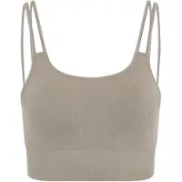 Born Living Yoga Soutien-gorge de sport 'Blume' beige foncé