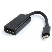 Cablexpert A-CM-DPF-01 USB Type-C 3.1 DisplayPort noir Adaptateur/interface de câble (15 cm), Adaptateur données + vidéo, Noir