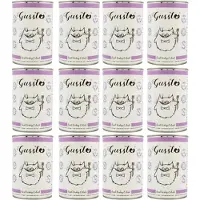 Gussto Cat Fresh Turkey &amp; Duck aliments humides pour chats à base de dinde et de canard 12x400 g