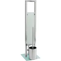 Wenko Toiletbutler Rivalta RVS mat - Toiletborstel met houder, Toiletrolhouder en Reserverolhouder