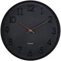 Karlsson Wanduhr Calma 30 x 3.8 cm, Schwarz matt (30 cm)