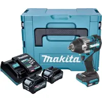 Makita TW 007 GD201 Clé à choc sans fil 40 V max. 760 Nm 1/2'' Brushless + 2x batterie 2,5 Ah + chargeur + Makpac