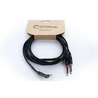 Cordial 14867 Audio Y-Adapter (1x Klinkenstecker 3.5 mm - 2x Klinkenstecker 6.3, Adaptateur audio, Noir