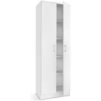Molecule Armoire de rangement Ray 60cm à 2 portes et 4 tablettes - blanc