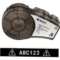 Brady M21-500-595-BK - Blanc sur noir - Étiquette