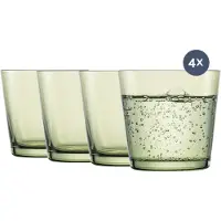 Zwiesel Glas Verre à Eau Together Olive Green 367 ml (4-Pièces)