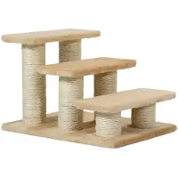Aosom Escalier pour chat Escalier pour chien Escalier pour chat et chien 3 marches crème D33-003