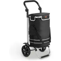 Juskys Chariot de supermarché 3en1 - 56L - Noir