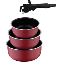 Bergner Set de casseroles 4 pièces rouge aluminium 3 L