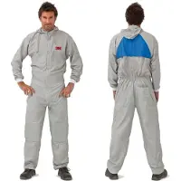 3M Paintshop Coverall Combinaison réutilisable, grise, lavable, taille L