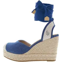 U.S. POLO ASSN. Escarpins 'STEFY' bleu denim / blanc