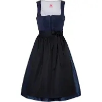Spieth & Wensky Dirndl 'Felina' bleu foncé / noir