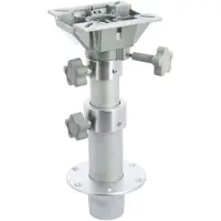 VETUS 3 Stage Gas Rise Swivel/stowable Table Pedestal 320-690 Mm Argenté