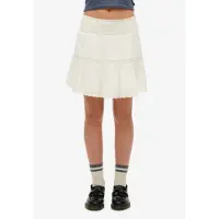 Superdry Ibiza Lace Mix Short Skirt Blanc L Femme