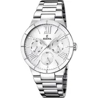 Festina Montre à affichage analogique '- Date watch BOYFRIEND COLLECTION - Quartz watch movement - Watch case width: 36 mm' blanc