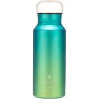 Snow Peak - Gourde en titane - Titanium Aurora Bottle 800 Ml In Ocean en Bois - Vert