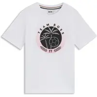 BOSS T-shirt en coton avec motif artistique créatif pour enfant