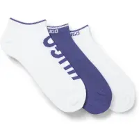 HUGO Lot de trois paires de chaussettes basses avec logos