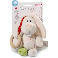 Nici Lapin Doudou Tilli Avec Anneau En Bois Teddy 15 Cm