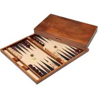 Philos Grand backgammon Symi avec fermeture magnétique et incrustations en bois