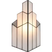 Clayre & Eef Applique Tiffany 36x4x21 cm Blanc Verre