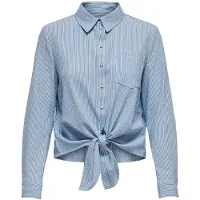 ONLY Chemisier bleu clair / blanc