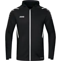 Jako Veste à capuche Challenge pour enfants, Couleur:noir/blanc, Taille:140