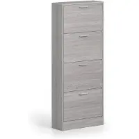 Rousseau Armoire à chaussures Carini 4 tiroirs - chêne gris
