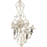 Clayre & Eef Applique murale 40x29x70 cm blanc fer