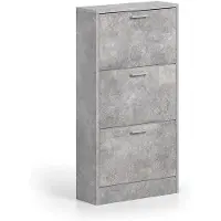 Rousseau Armoire à chaussures Carini 3 tiroirs - béton