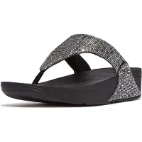 Original Brands FITFLOP FitFlop Lulu Toe Post - Glitterball ARGENT 36