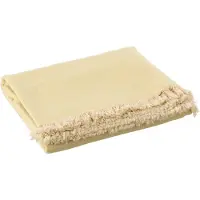 J-Line Plaid Coton inégal Jaune-Beige