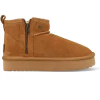 Warmbat Bottes Warmbat Women Durack Suede Plateau Zipper Cognac-Taille 39