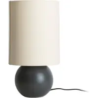 Leitmotiv Lampe de table ALMA, abat-jour en tissu, Ø 16 cm