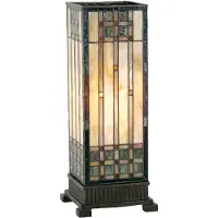 Clayre & Eef Lampe de table Tiffany 18x18x45 cm Beige Marron Verre