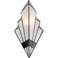 Clayre & Eef Applique Tiffany 23x13x43 cm Blanc Verre