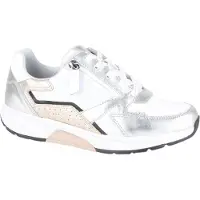 Gabor rollingsoft Chaussures à lacets pour femmes Blanc-Beige-Multicolore, Couleur:blanc, UK Taille:4