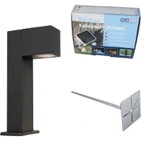 QAZQA Lampe d'extérieur sur pied industrielle anthracite 30 cm IP44 - Baleno
