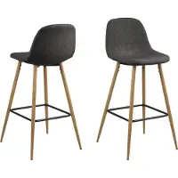 Actona Wilma tabouret de bar tissu gris.
